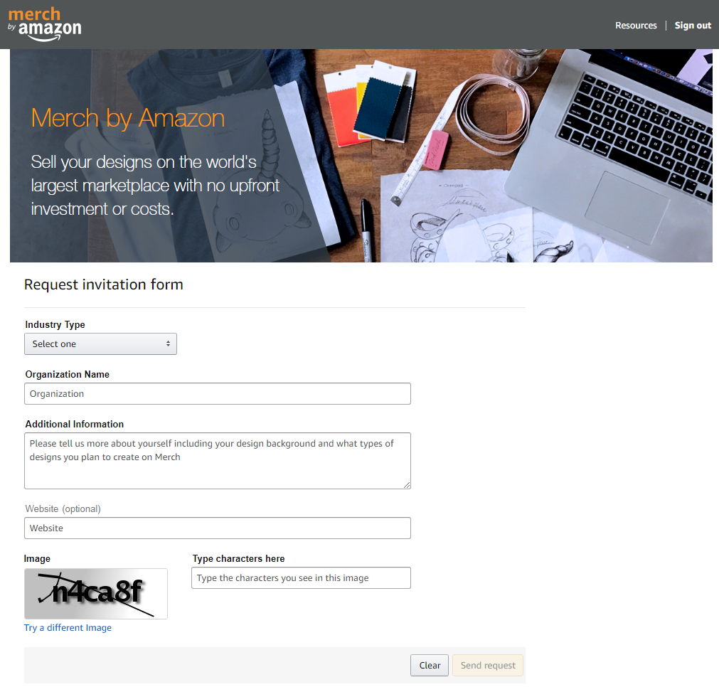 Hướng dẫn đăng ký merch amazon